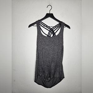 Lululemon Free To Be Serene Tank Dark Gray with Snake Print Sports Bra Size 6